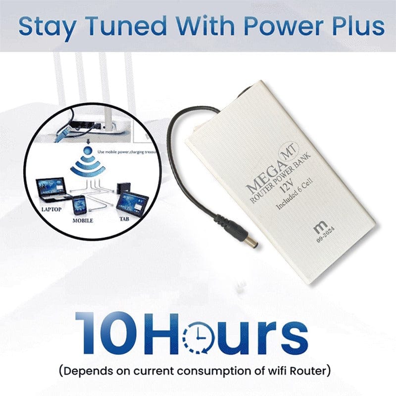 High Capacity 12V Router Backup Power Bank – Plug & Play